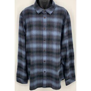 Rails Mens XL Extra Large Blue Black Plaid Button-Up Shirt Cotton Blend NWT New